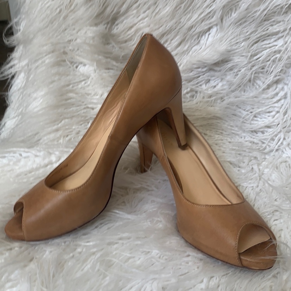⭐️Cole Haan Camel Peep Toe Heels⭐️
